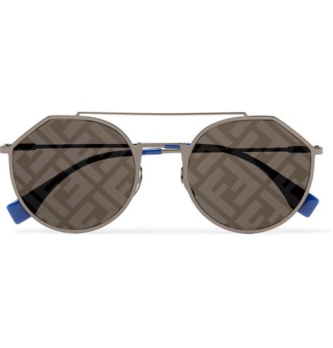 fendi aviator-style acetate sunglasses|fendi geometric rimless aviator sunglasses.